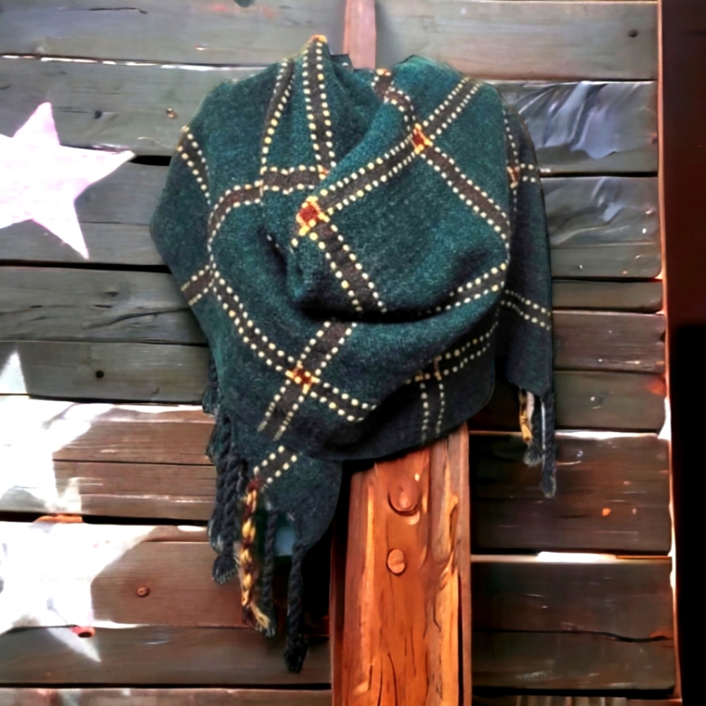 NWT Love and Lore Scarf Green & Brown